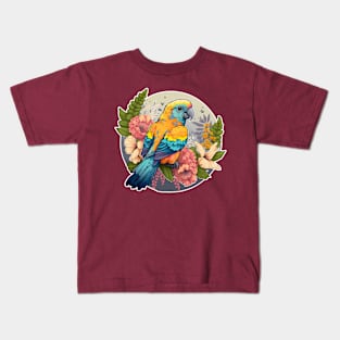 Water Colour Parrot Kids T-Shirt